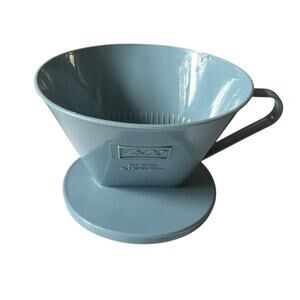 Vintage Melitta No. 2 Coffee Filter Cone Drip Brewer Gray Blue Plastic Hong Kong